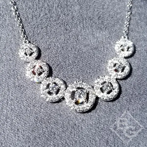 Gabriel & Co. Diamond Halo Indulgence Necklace