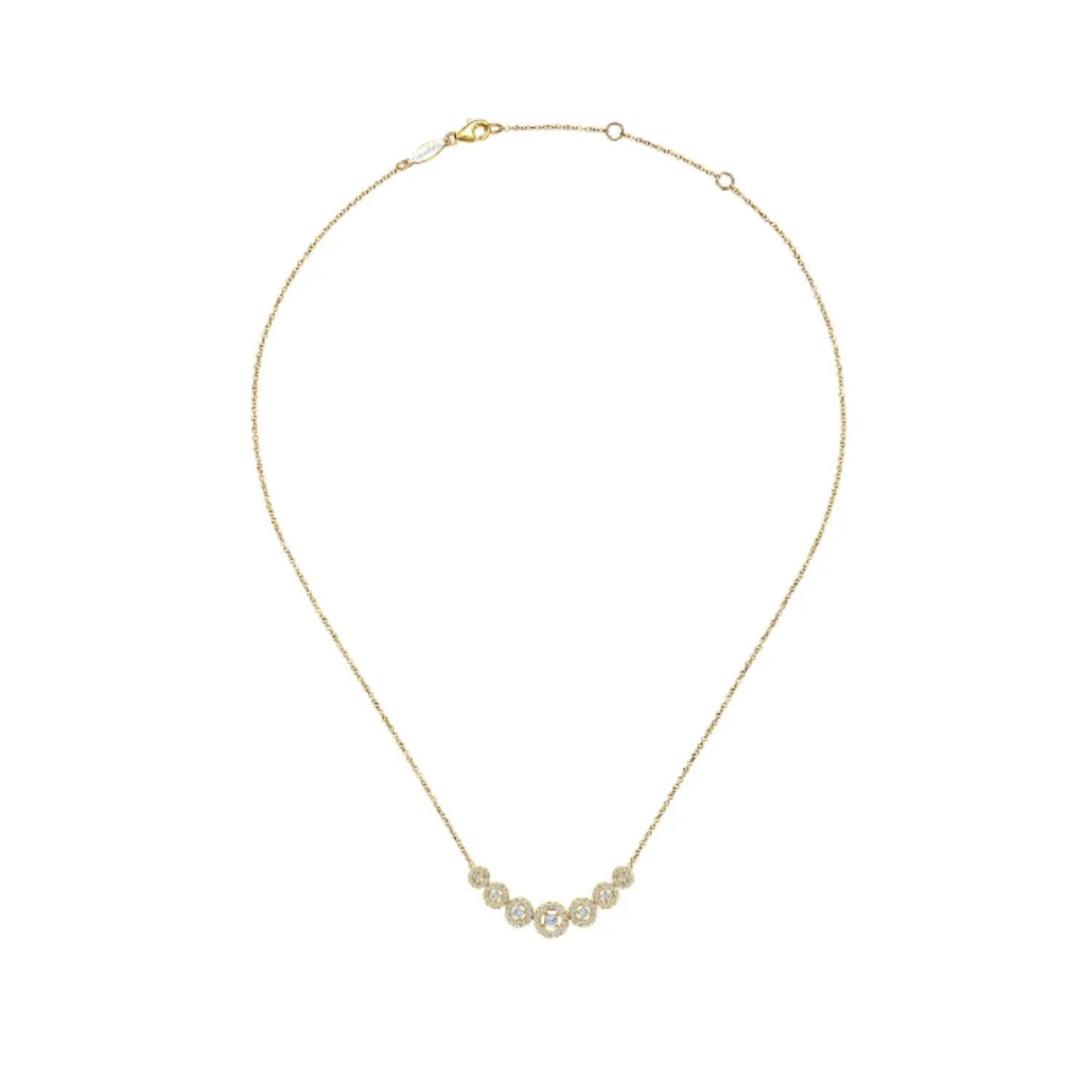 Gabriel & Co. Diamond Halo Indulgence Necklace