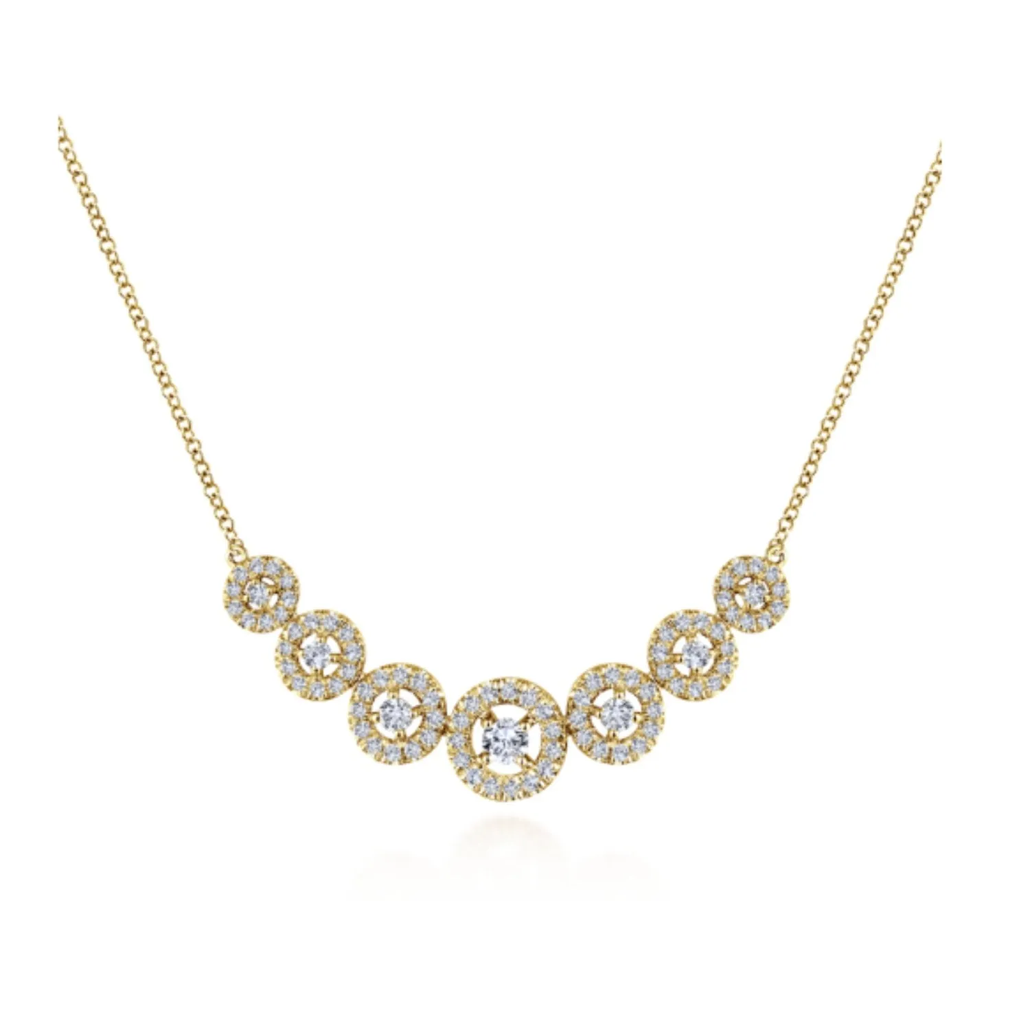 Gabriel & Co. Diamond Halo Indulgence Necklace