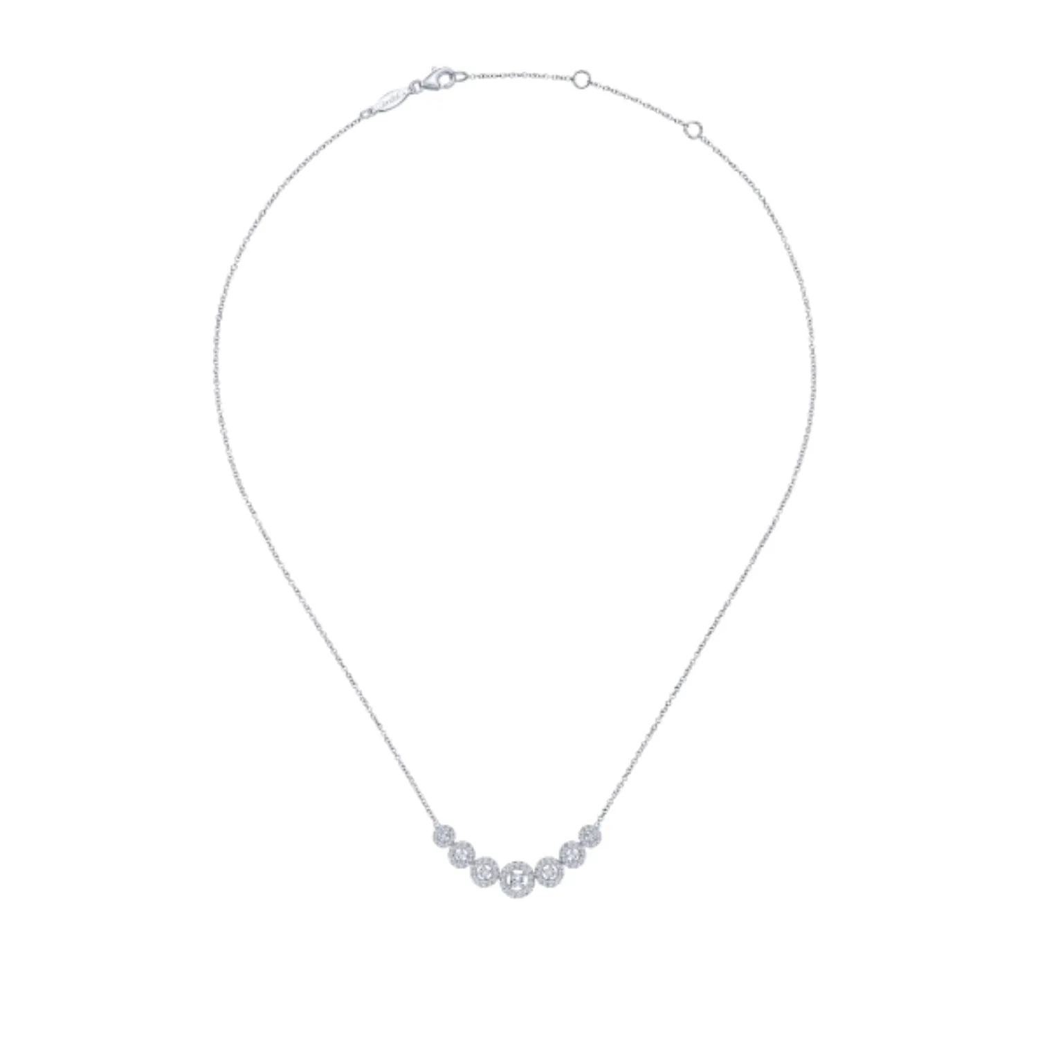 Gabriel & Co. Diamond Halo Indulgence Necklace