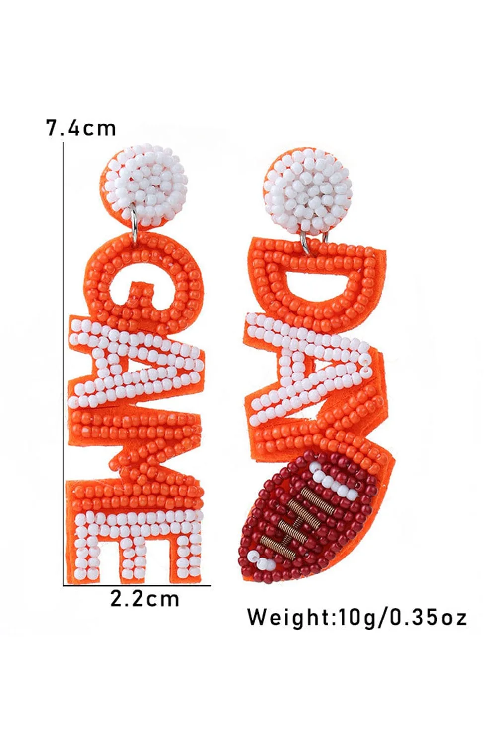 GAME DAY Orange Bead Earrings | PRE ORDER