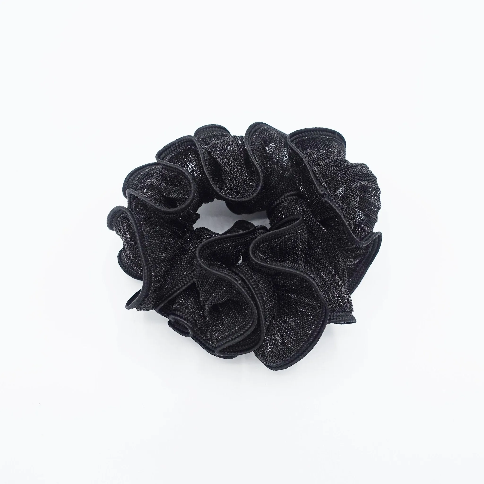 glittering scrunchies pleated women scrunchies hair elastic scrunchy for women