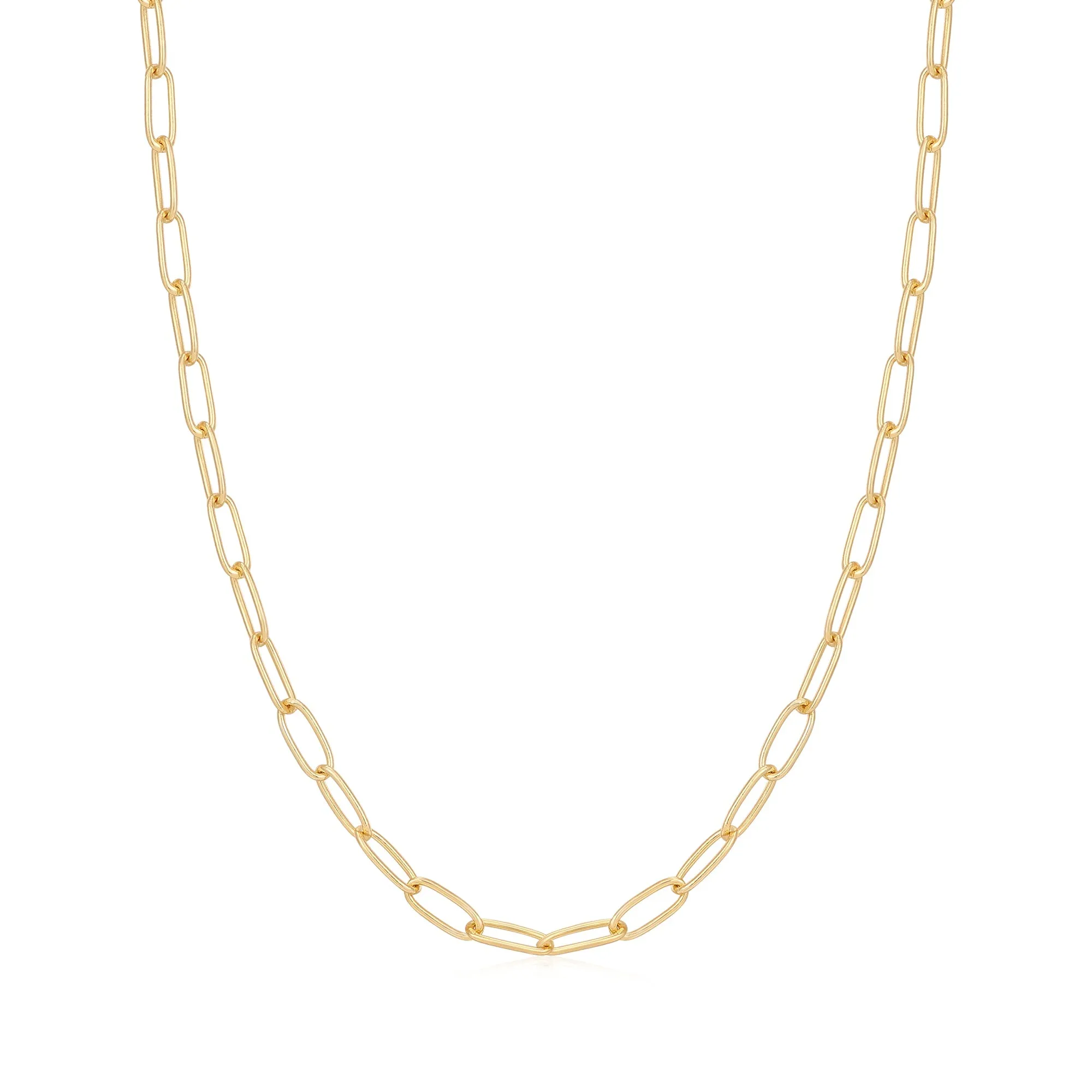 Gold Link Charm Chain Necklace