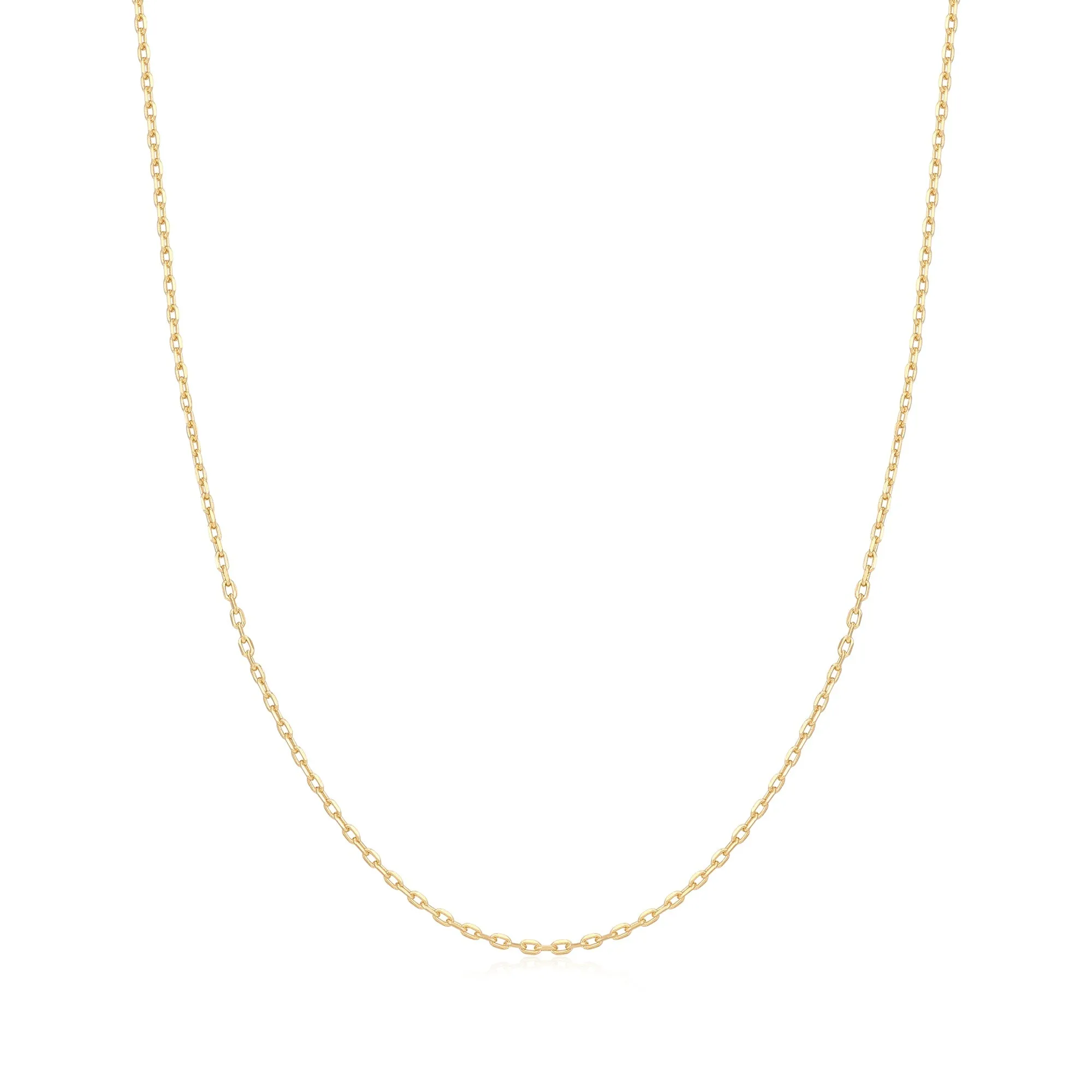 Gold Mini Link Charm Chain Necklace