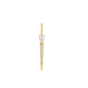 Gold Sparkle Bar Charm