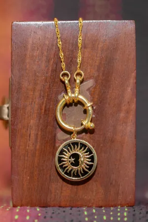 Gold Sun Flame Pendant