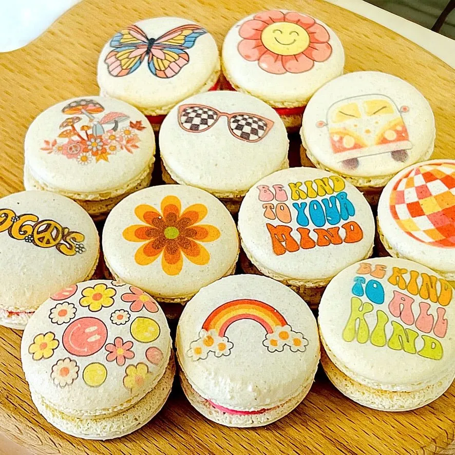 Groovy Macarons - Customizable 1960s Inspired Delights