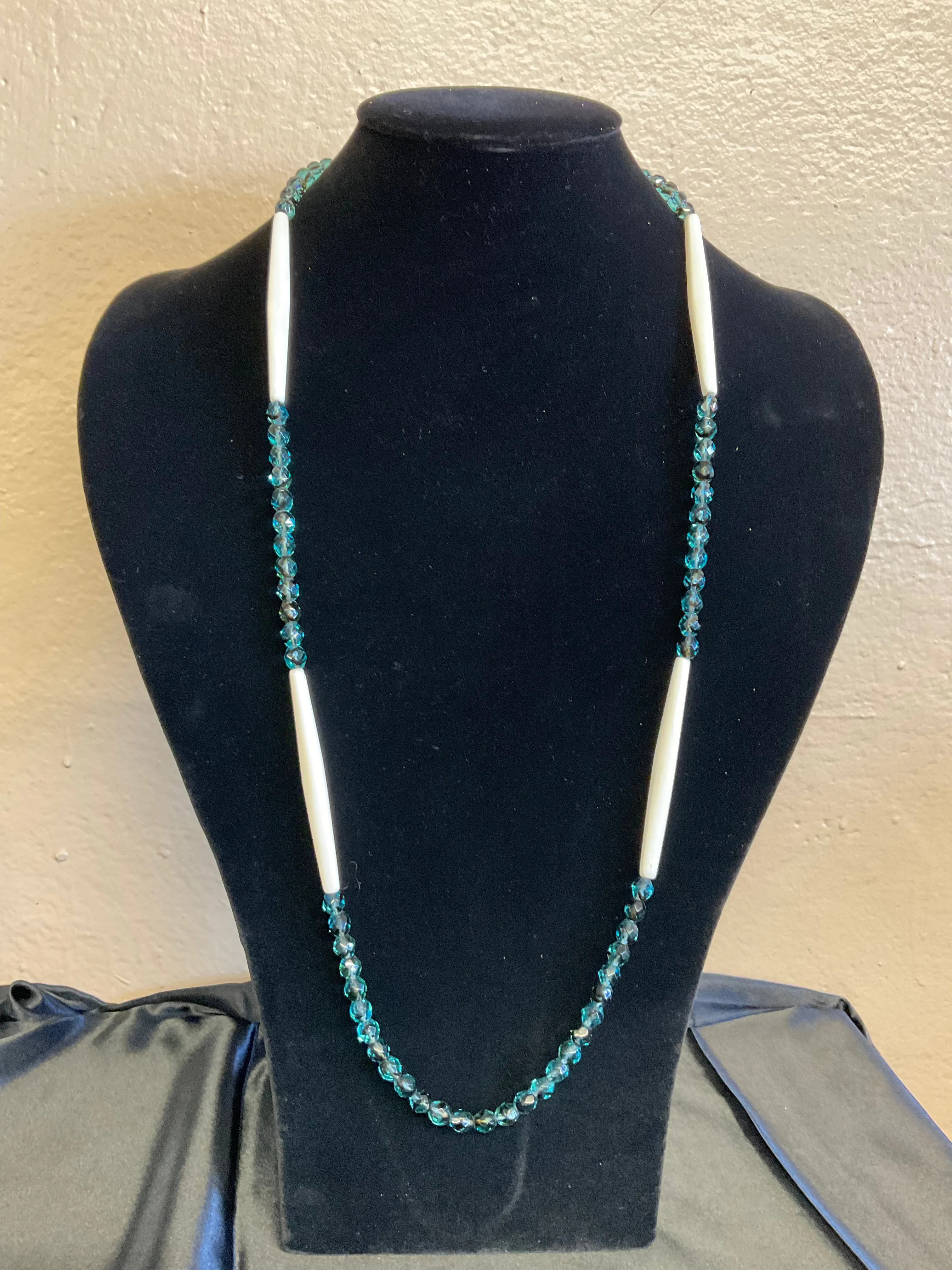 Hair Pipe and Glass Beads Necklaces