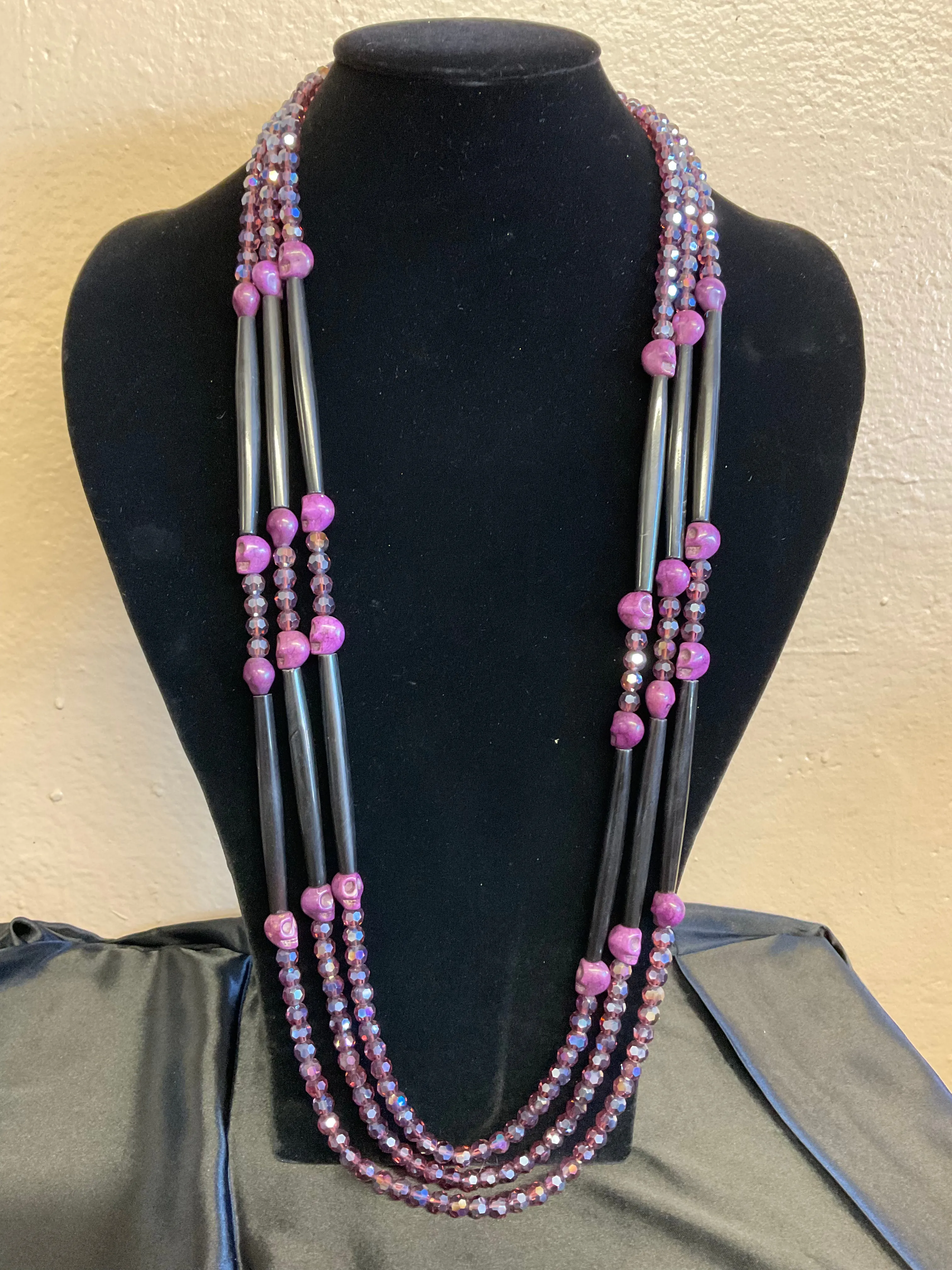 Hair Pipe and Glass Beads Necklaces