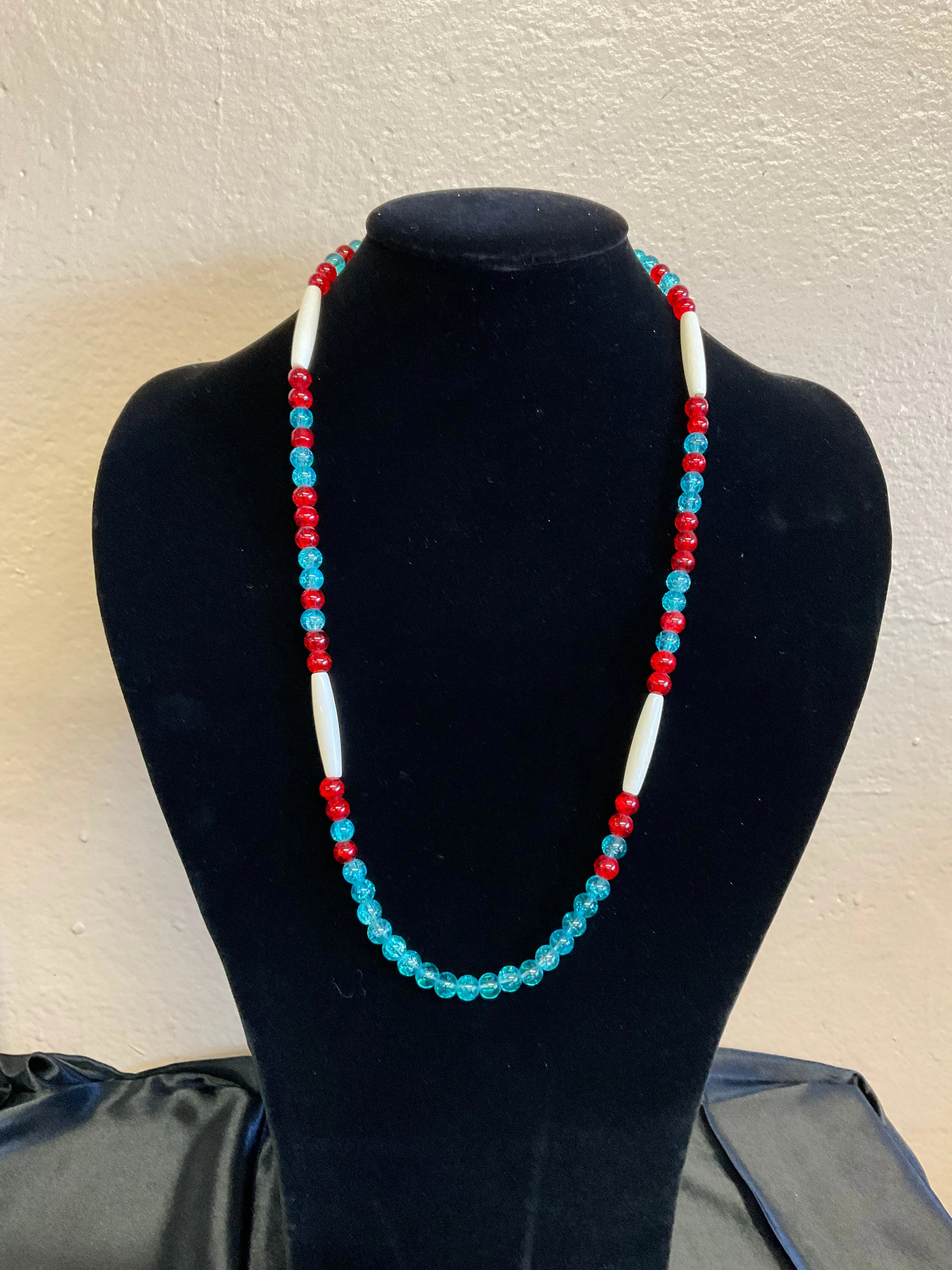 Hair Pipe and Glass Beads Necklaces