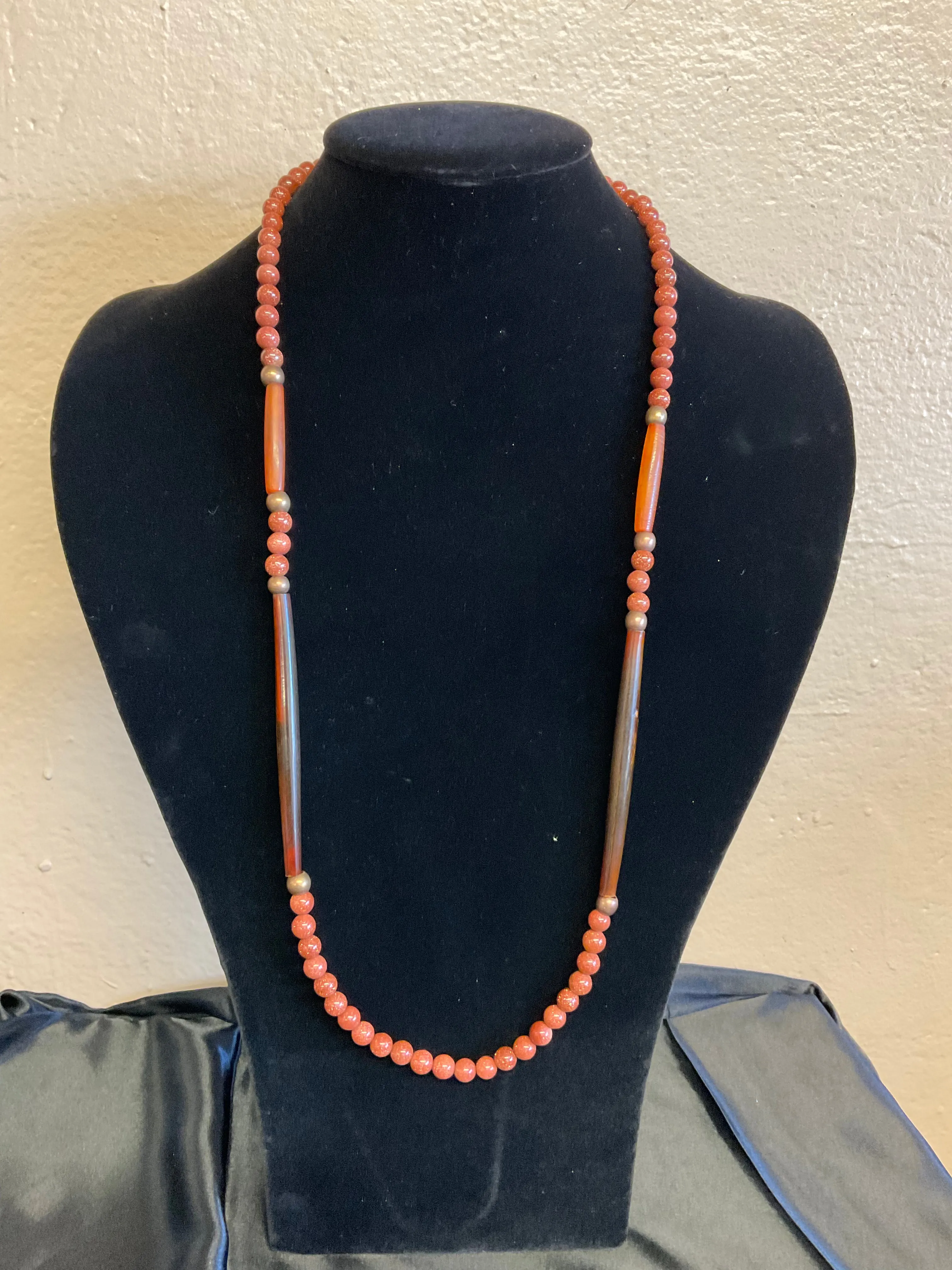 Hair Pipe and Glass Beads Necklaces