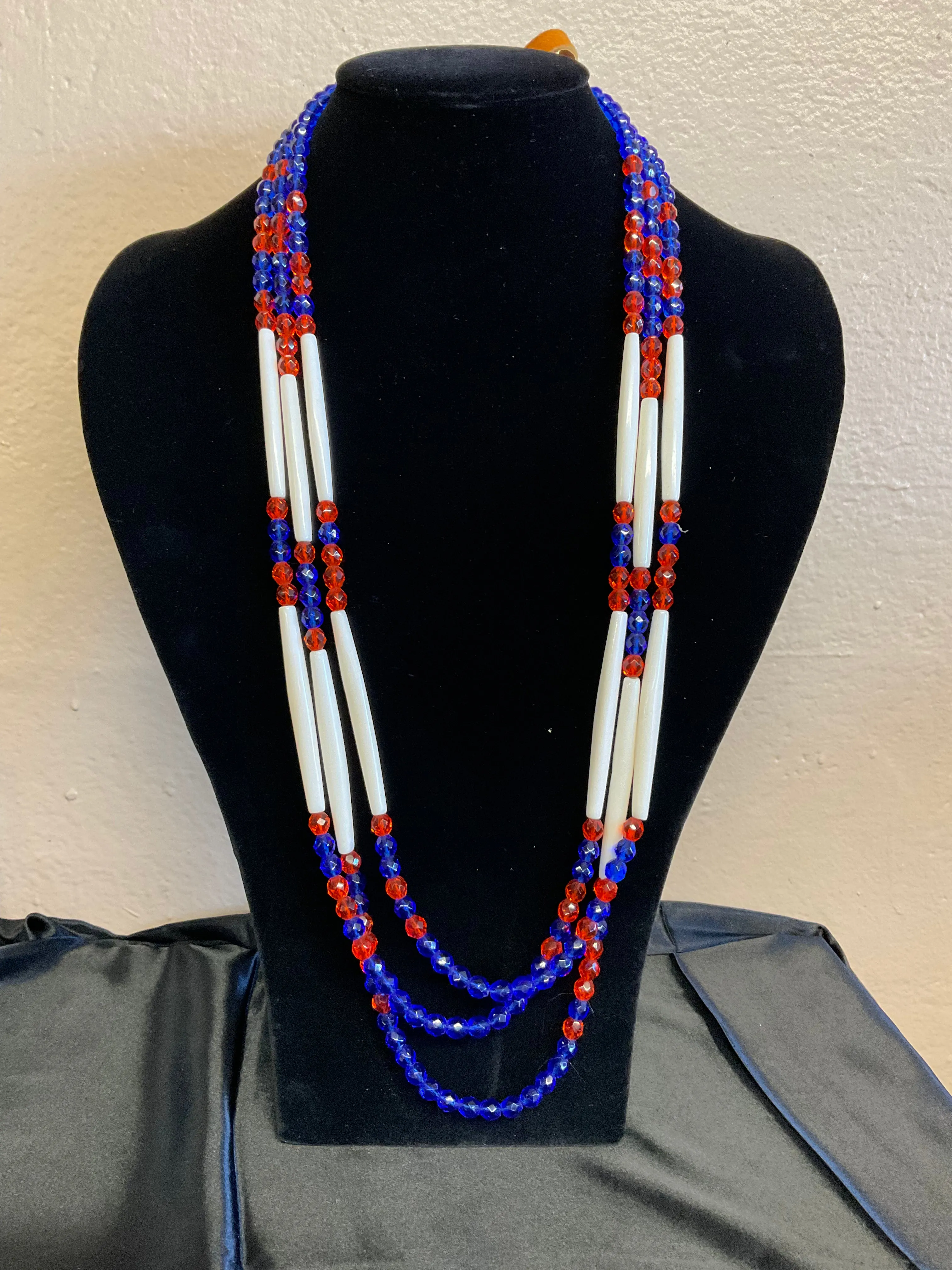 Hair Pipe and Glass Beads Necklaces