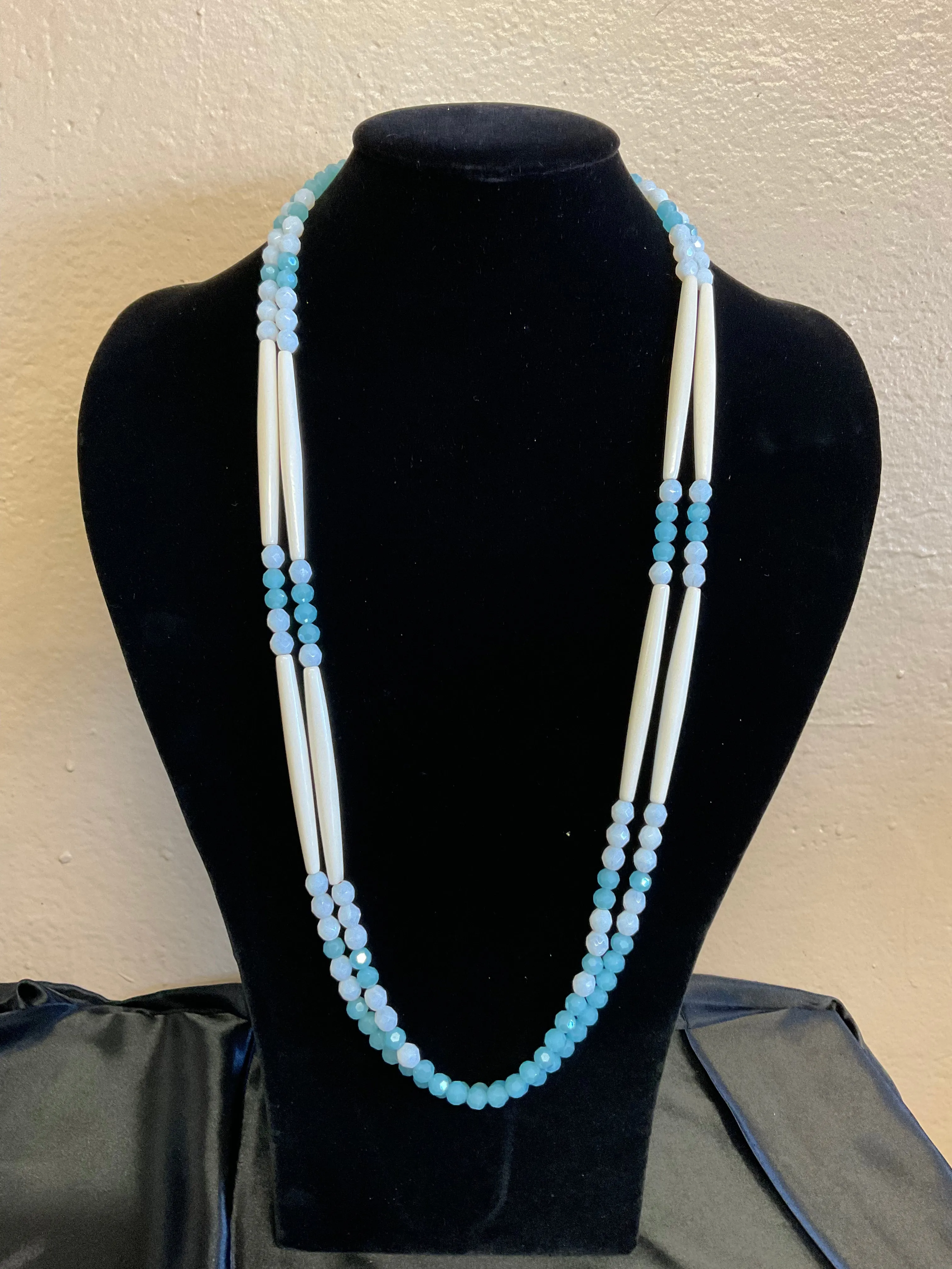 Hair Pipe and Glass Beads Necklaces