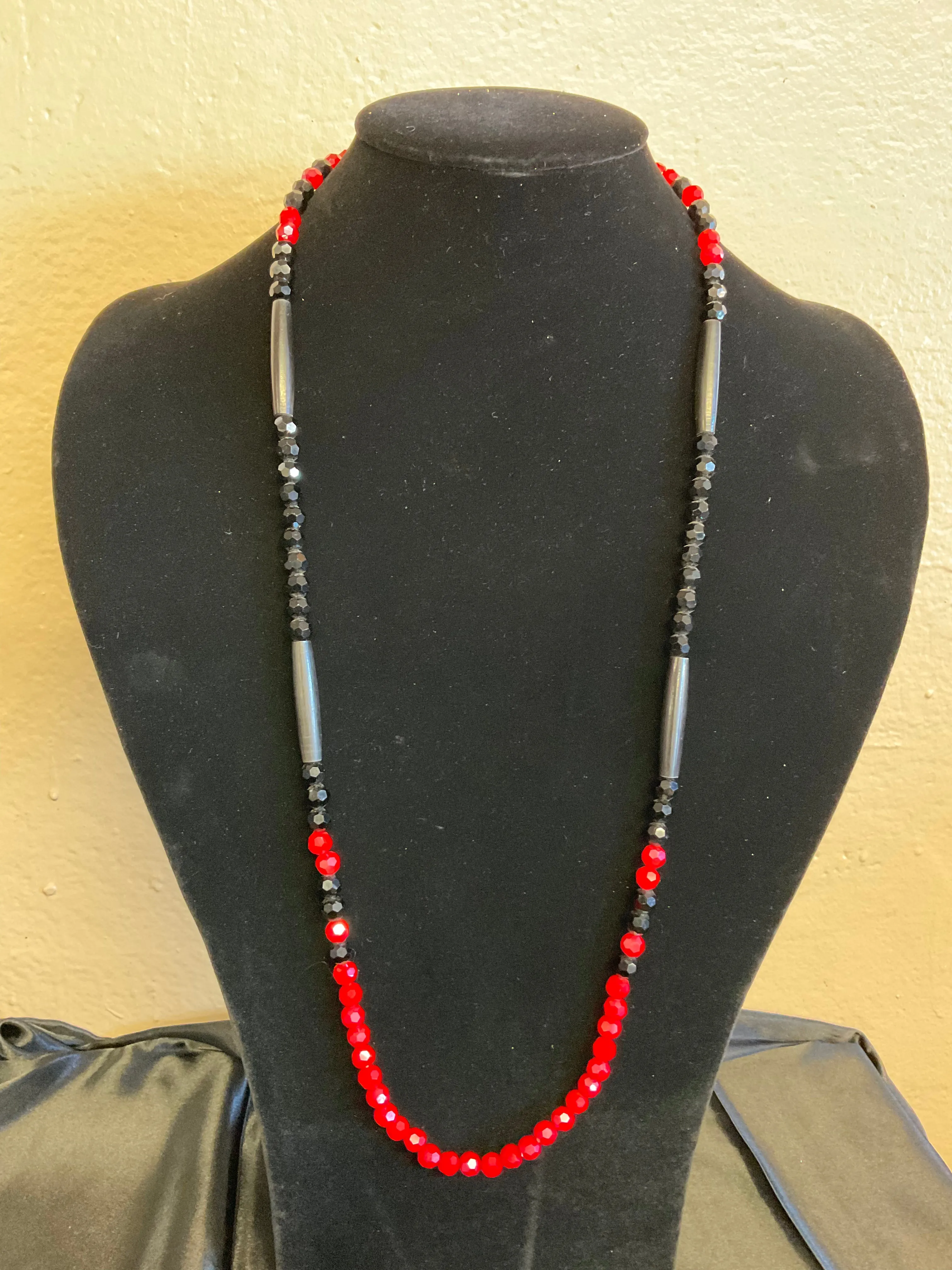 Hair Pipe and Glass Beads Necklaces