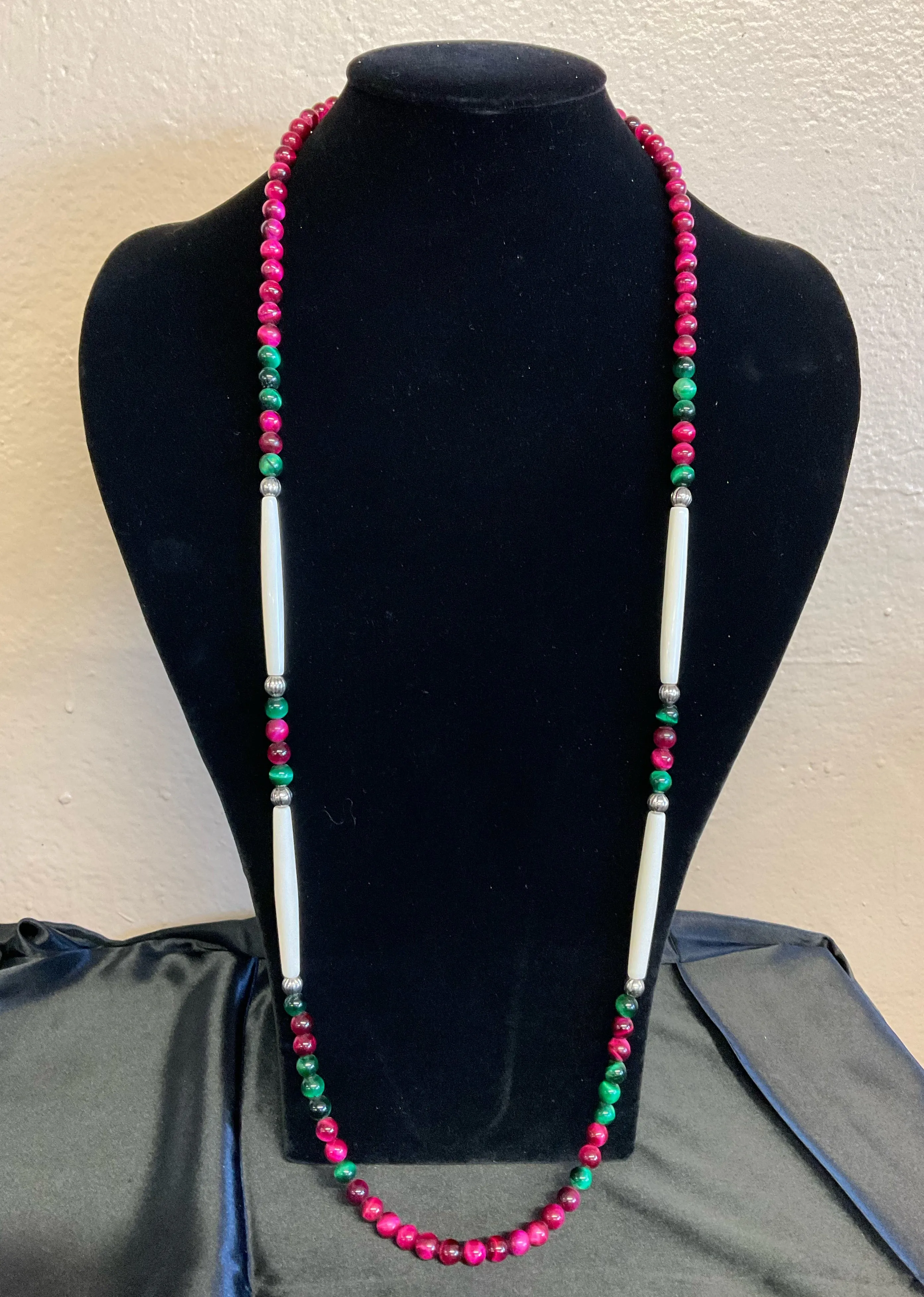 Hair Pipe and Glass Beads Necklaces