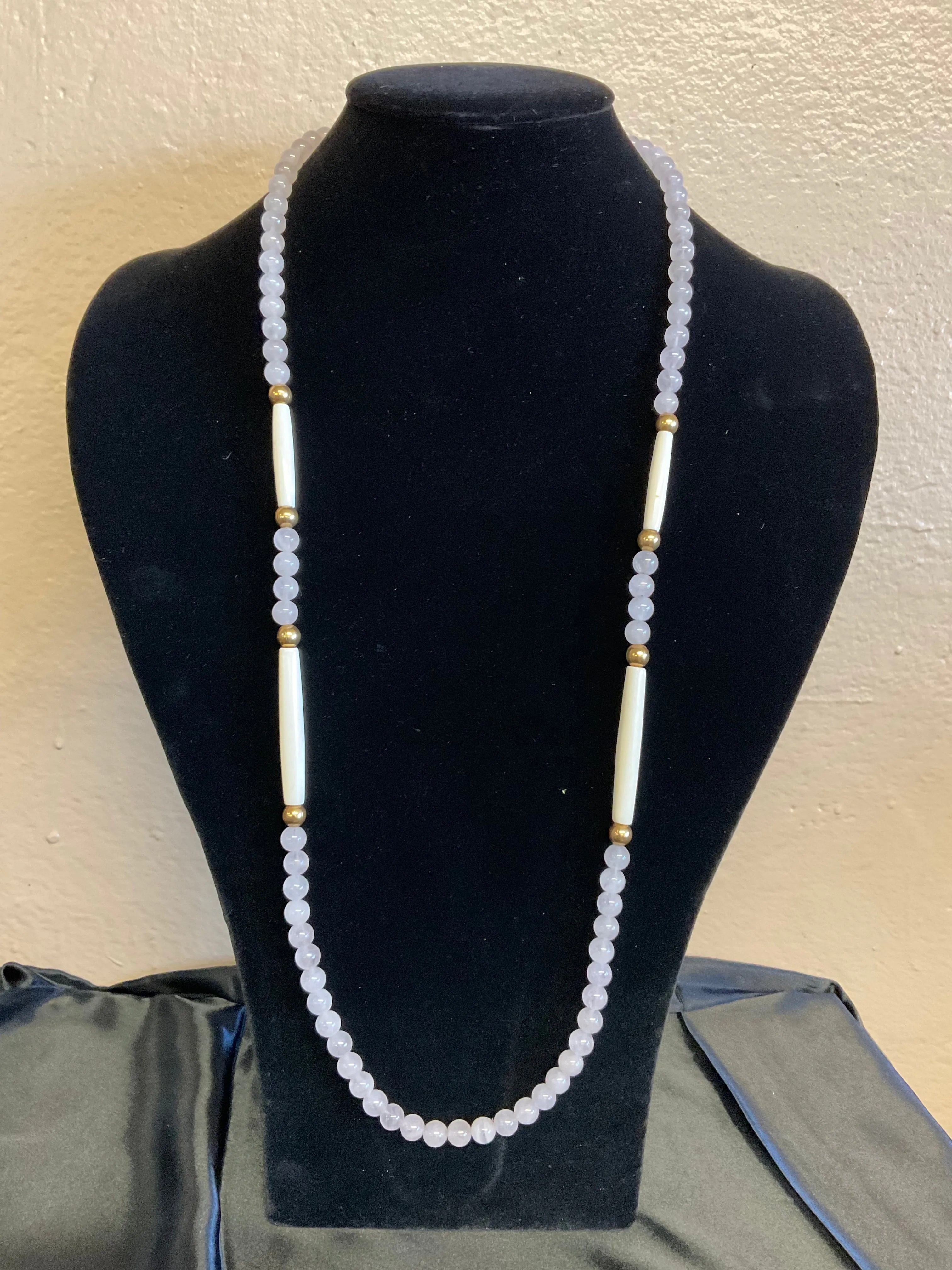 Hair Pipe and Glass Beads Necklaces