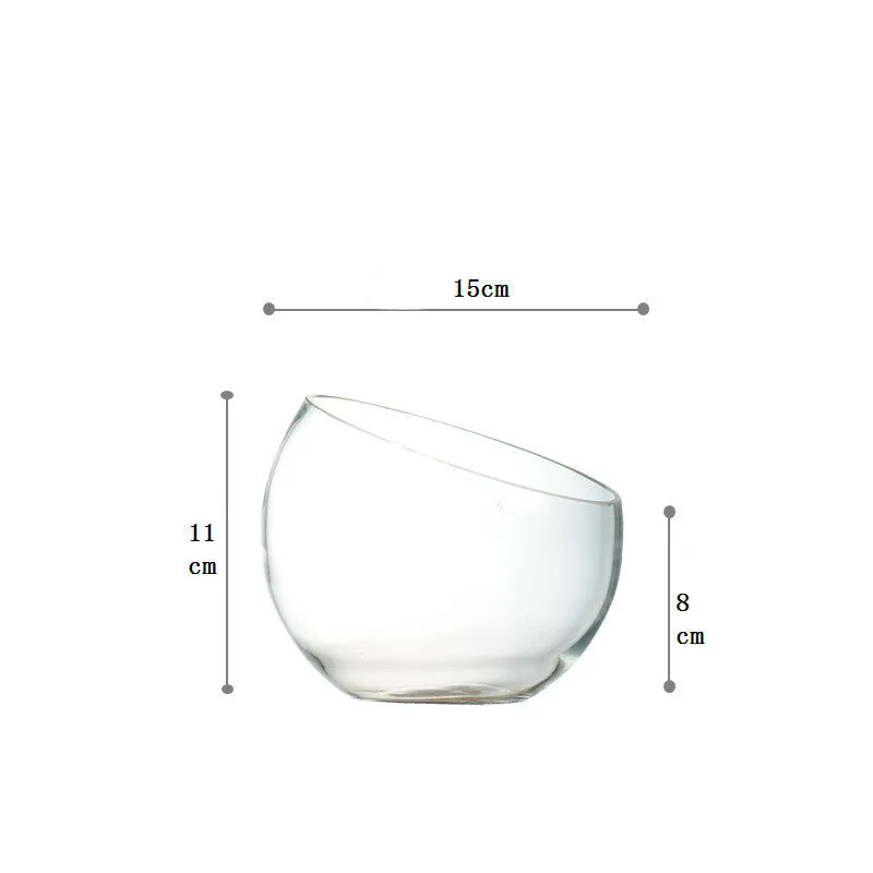 Household Fruit Salad Bowl Glass Bevel Mouth