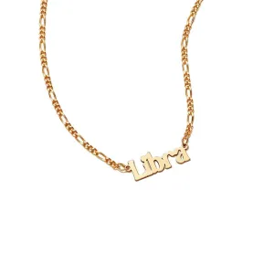 Libra Zodiac Necklace 18ct Gold Plate