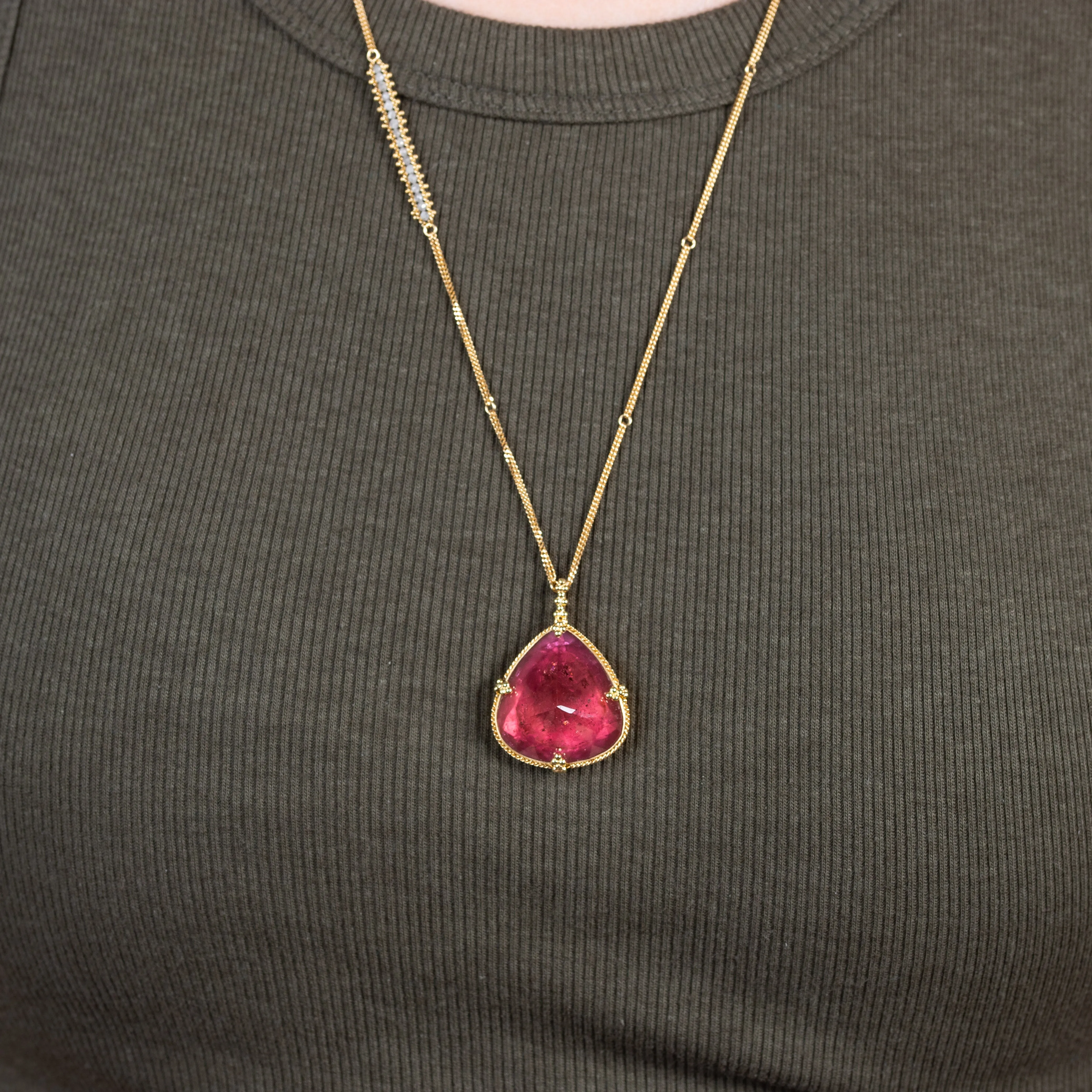 Magenta Tourmaline Necklace