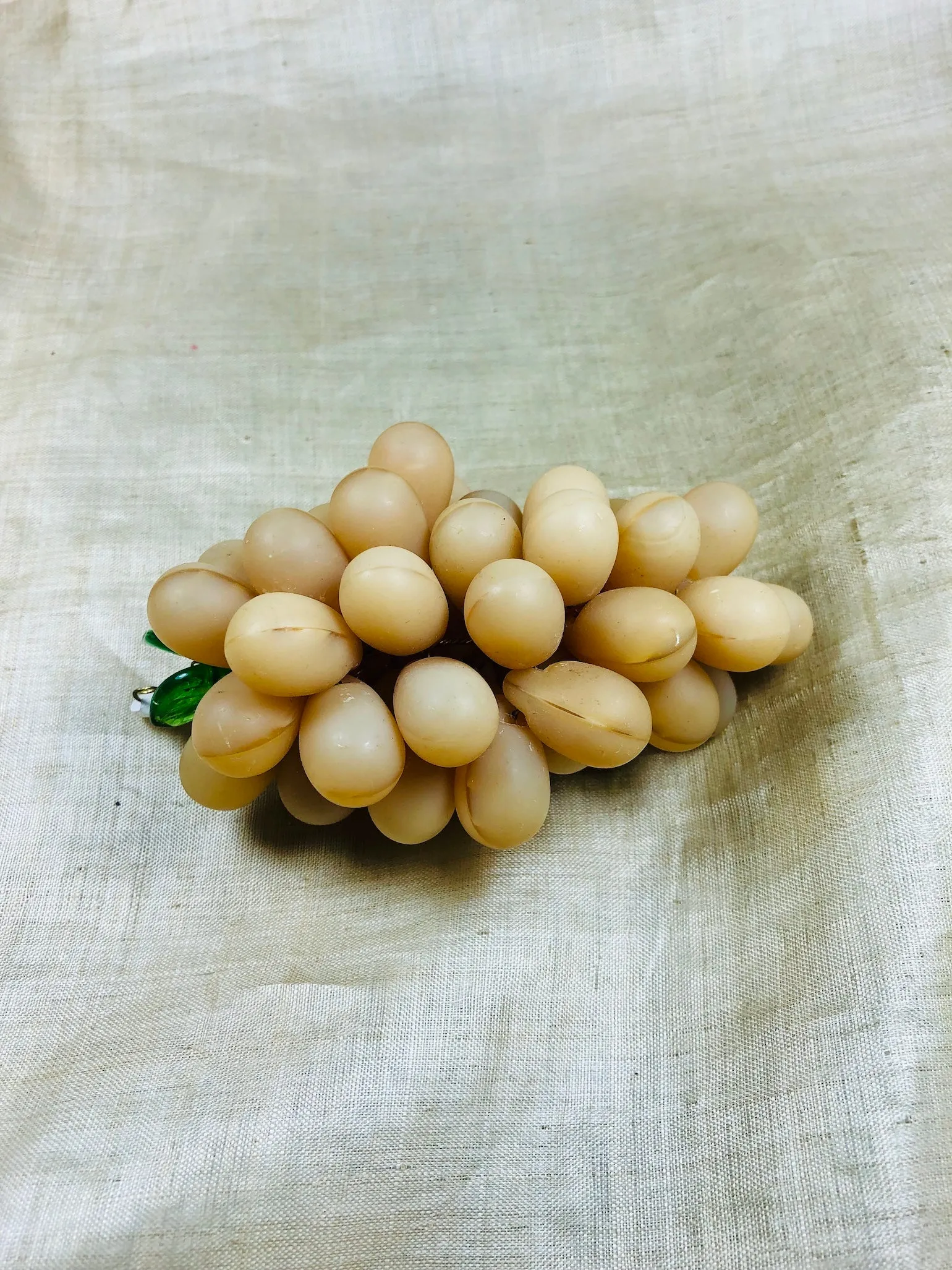 Matte Tan Czech Glass Grape Clusters