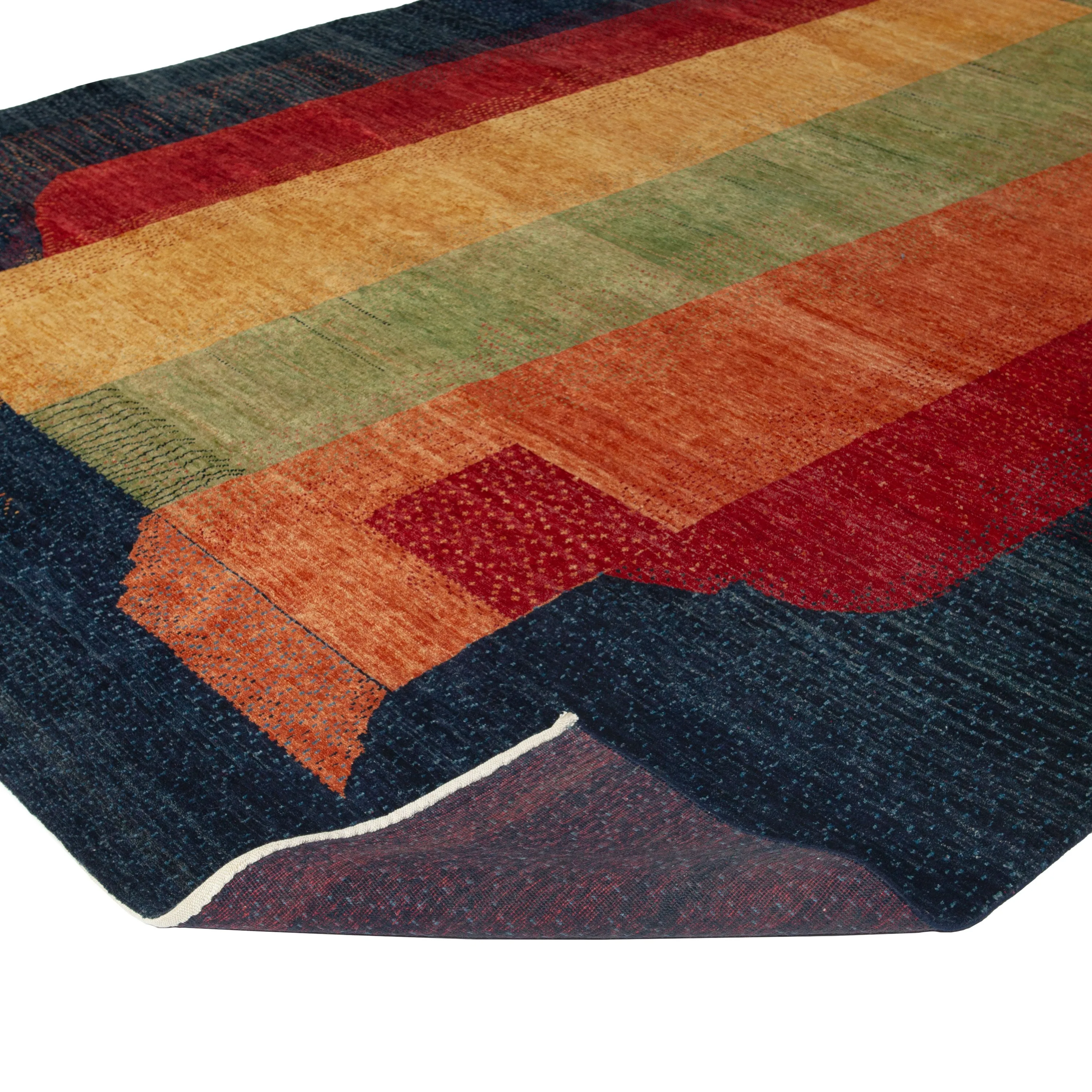 Multi Modern Wool Rug - 10' x 14'