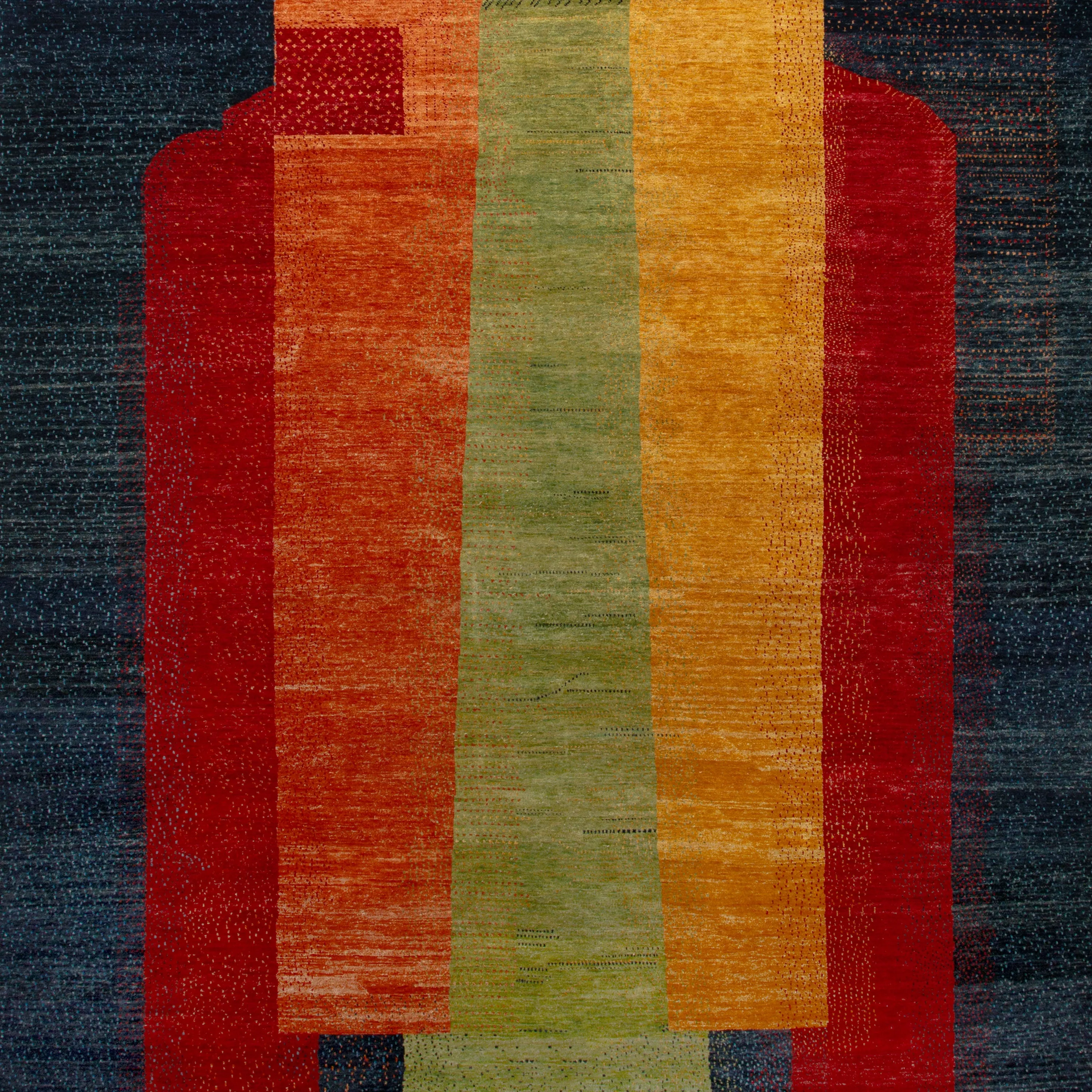 Multi Modern Wool Rug - 10' x 14'