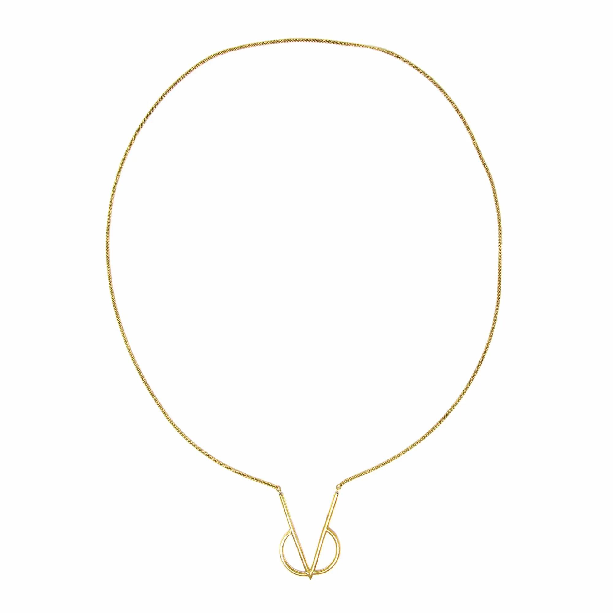 Necklace: Brass Intersect