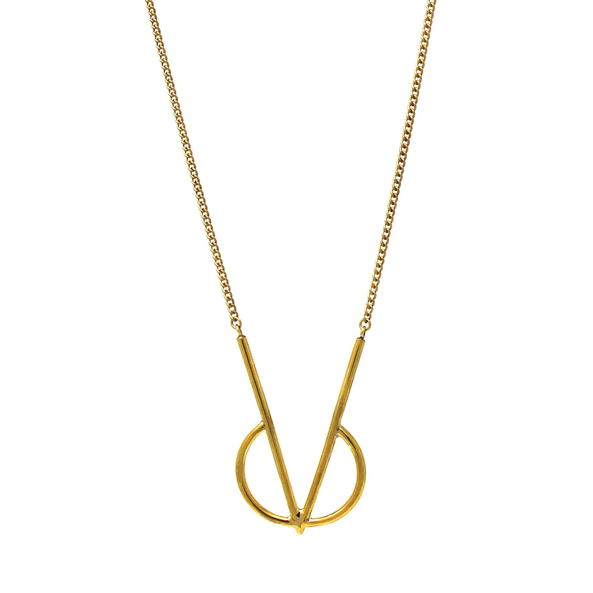 Necklace: Brass Intersect