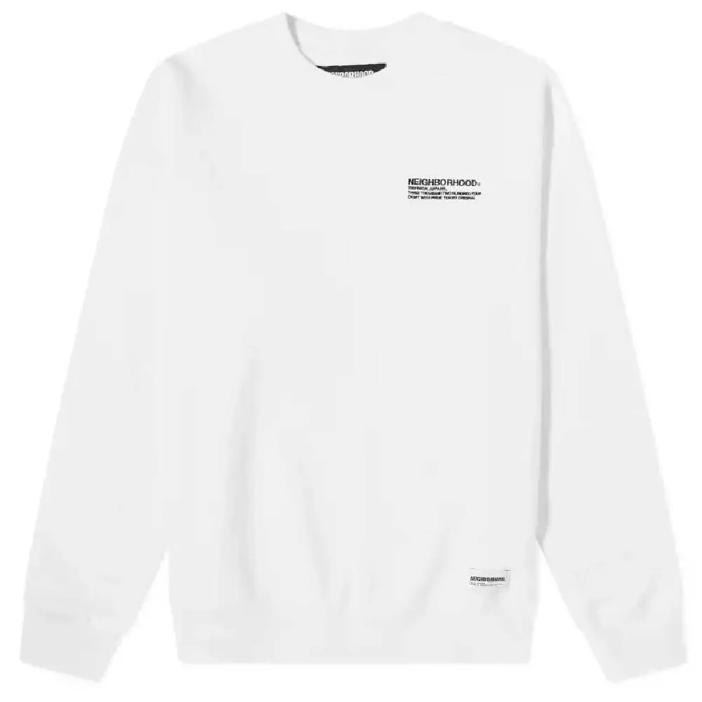 Neighborhood Logo sweatshirt, white