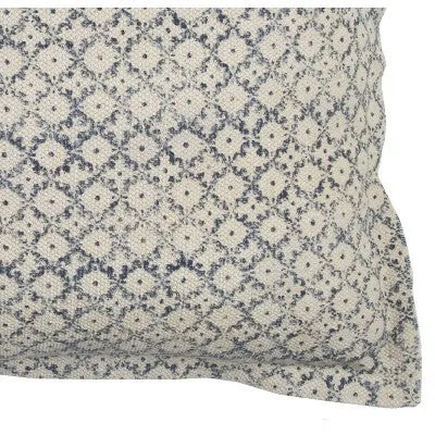 New - 22"x22" Oversized Ditsy Poly Filled Square Throw Pillow Blue - Rizzy Home