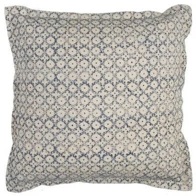 New - 22"x22" Oversized Ditsy Poly Filled Square Throw Pillow Blue - Rizzy Home