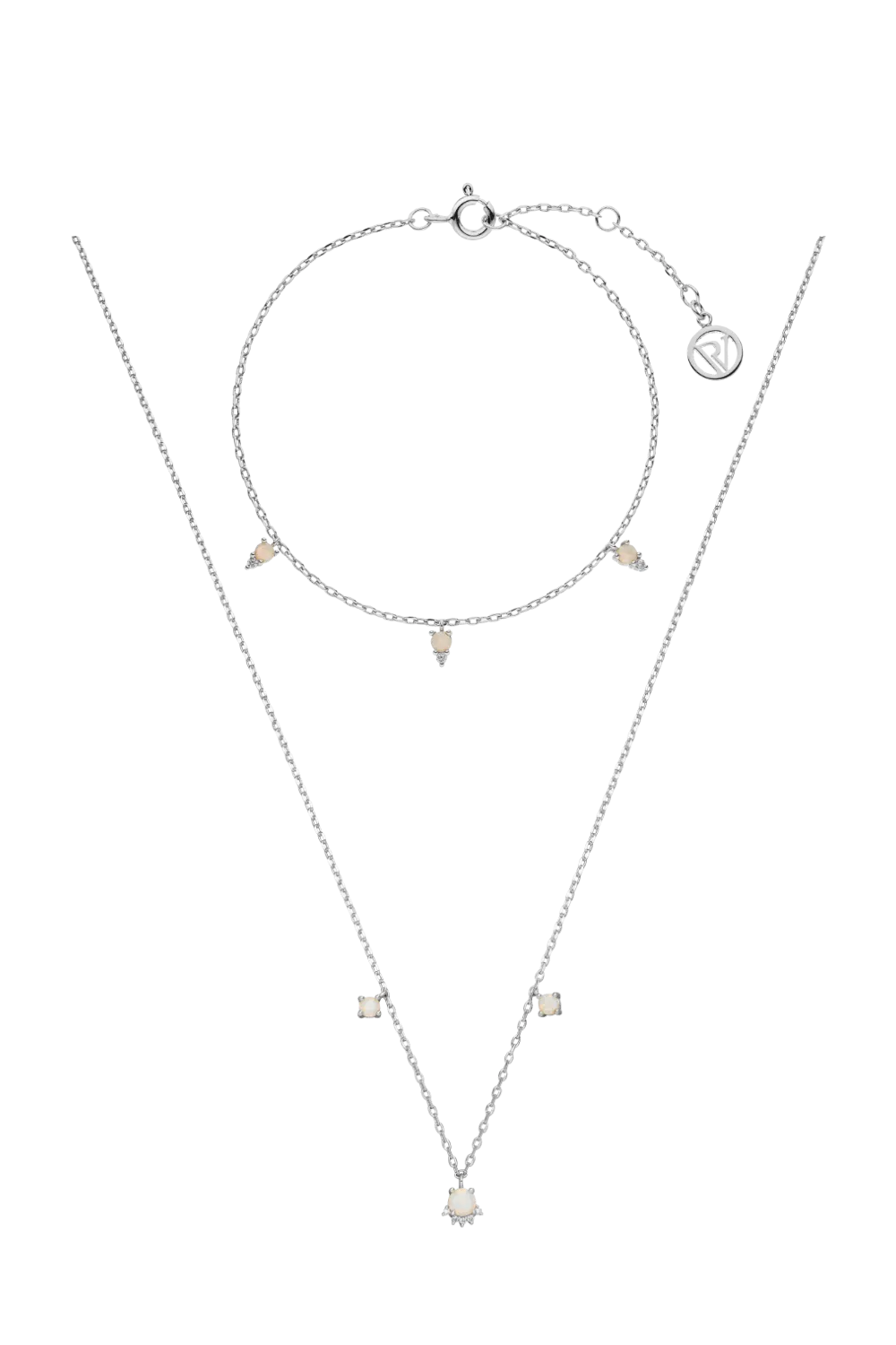 Opal Hope Set Silver