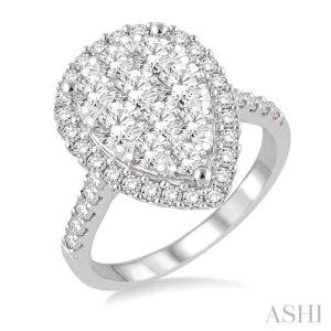 PEAR SHAPE LOVEBRIGHT ESSENTIAL DIAMOND ENGAGEMENT RING