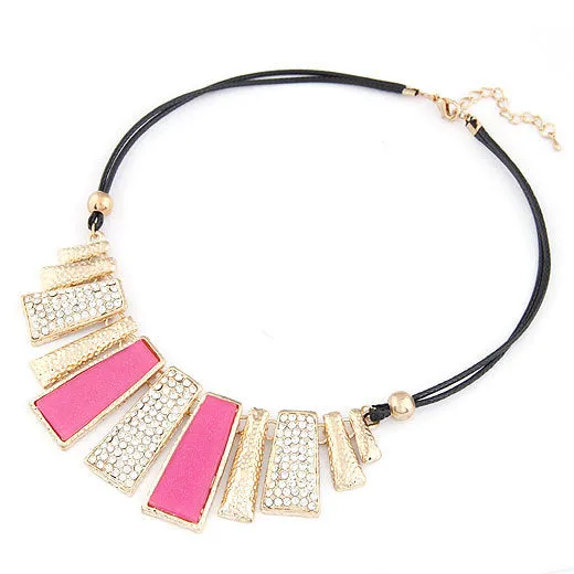 RAVIMOUR Collier Femme Fashion Necklaces & Pendants PU Leather Rope Resin Statement Choker for Women Mujer Accessories Jewelry