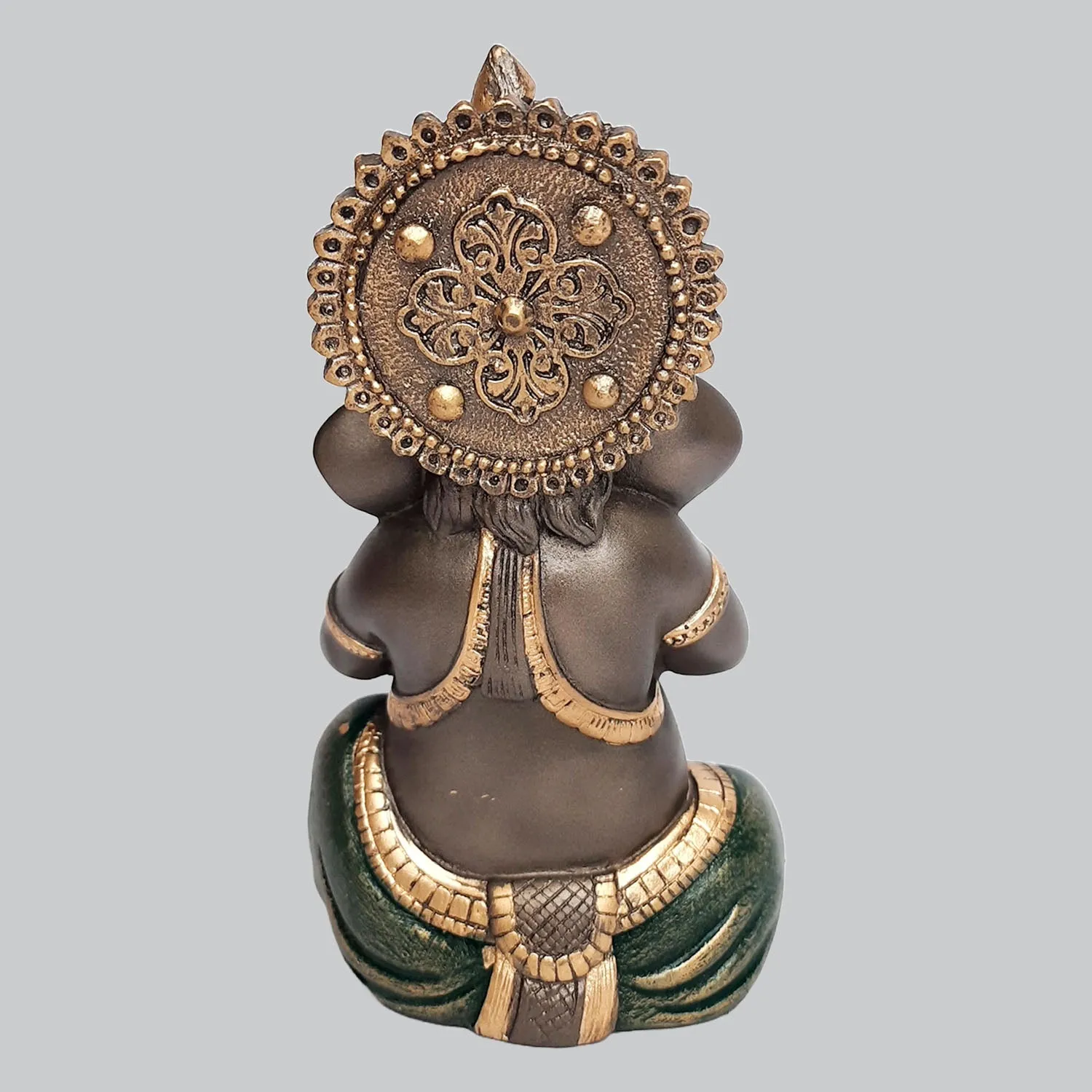 Resin Car Ganesha with Musical Harmonium 7 in