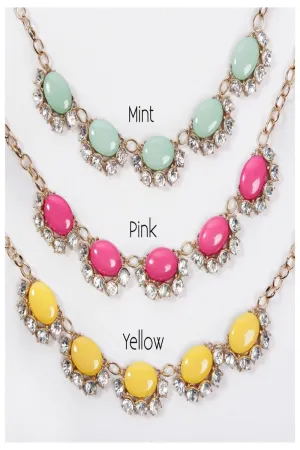 Rhinestone Bloom Statement Necklace - Final Sale