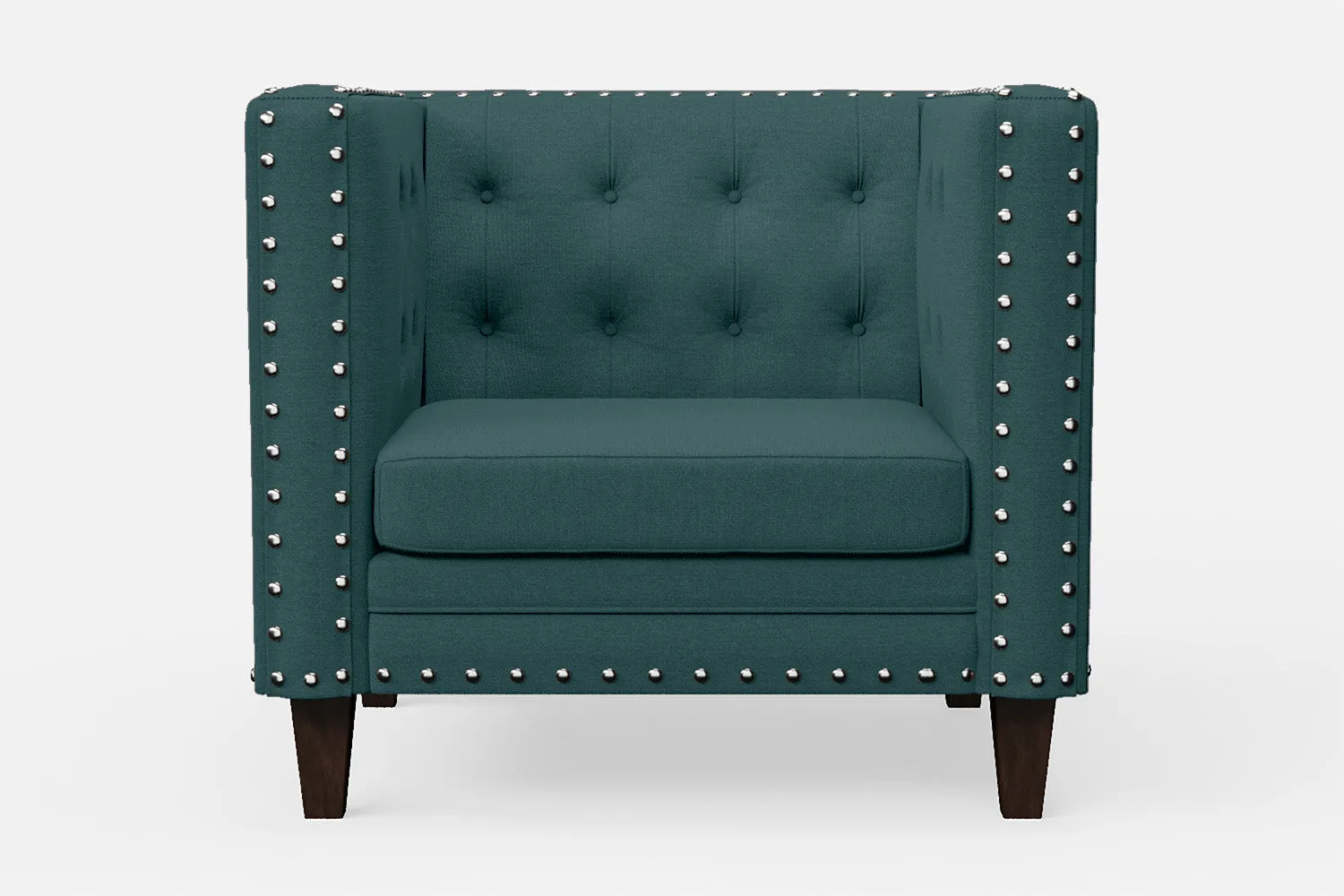 Rovigo Armchair Teal Linen Fabric