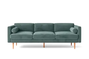 Salerno 3 Seater Sofa Teal Velvet