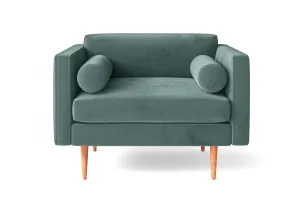 Salerno Armchair Teal Velvet