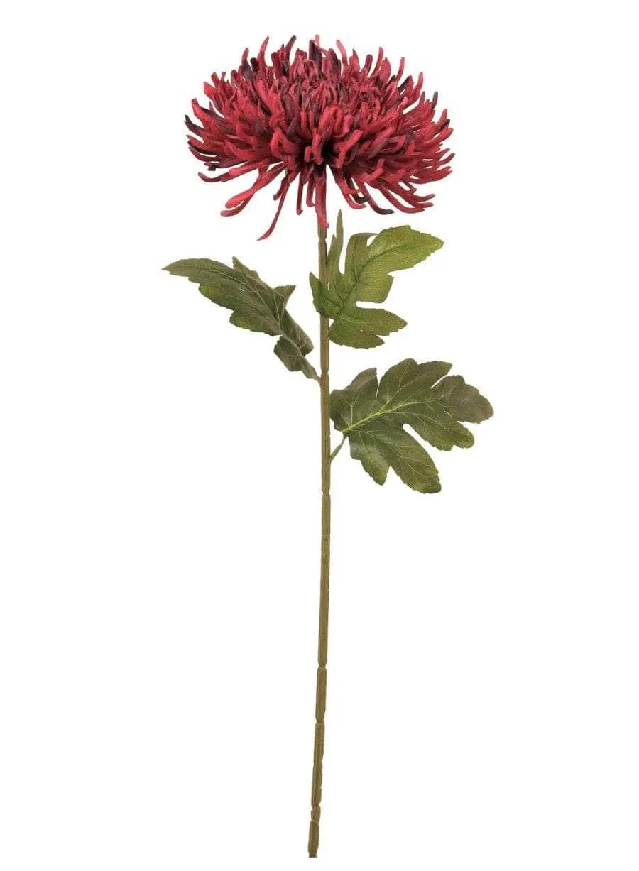 Silk Fuji Mum Stem - Magenta