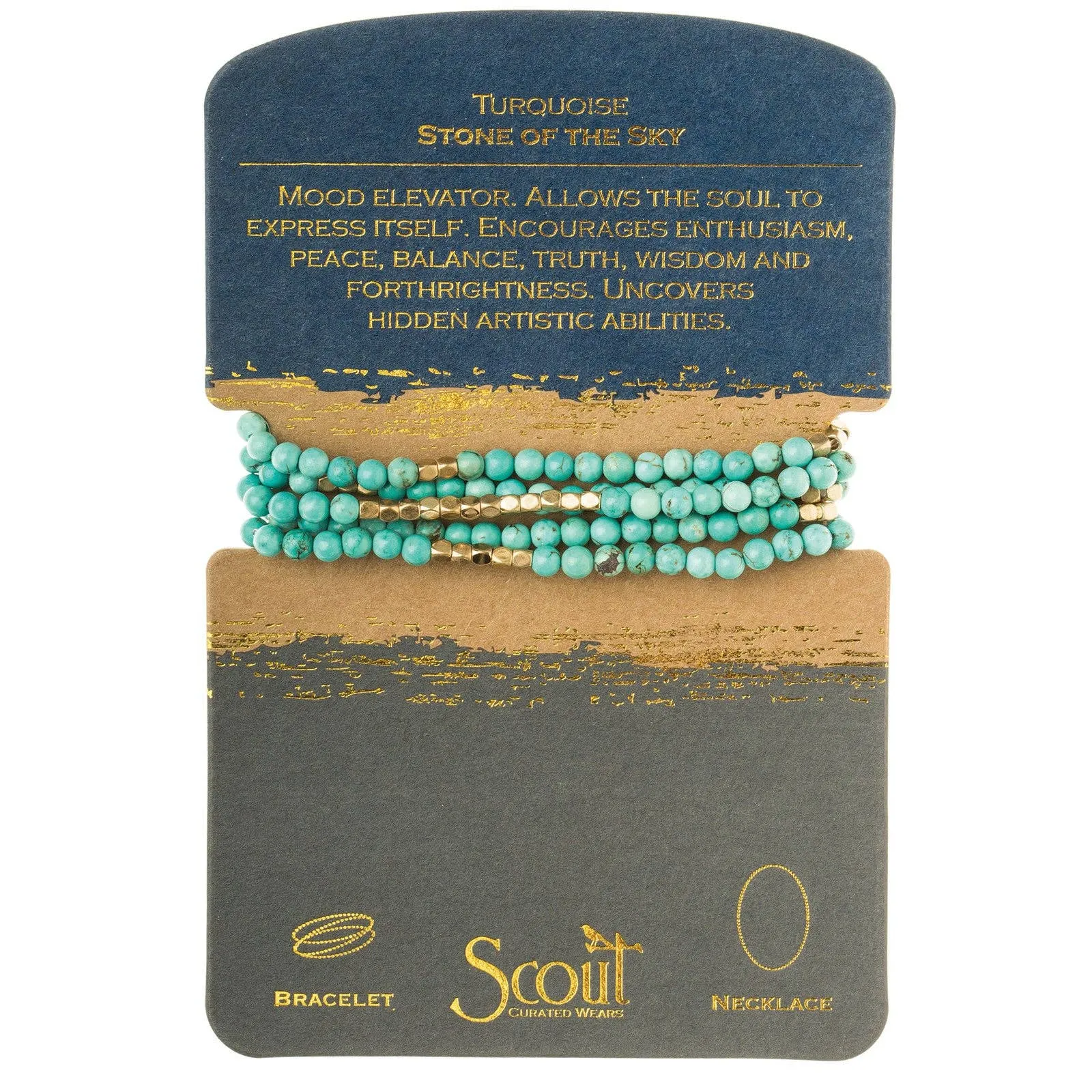 Stone Wrap - Turquoise / Gold - Stone of the Sky