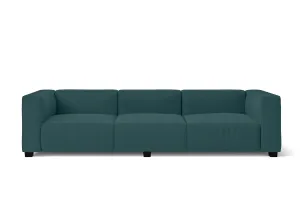 Taranto 3 Seater Sofa Teal Linen Fabric