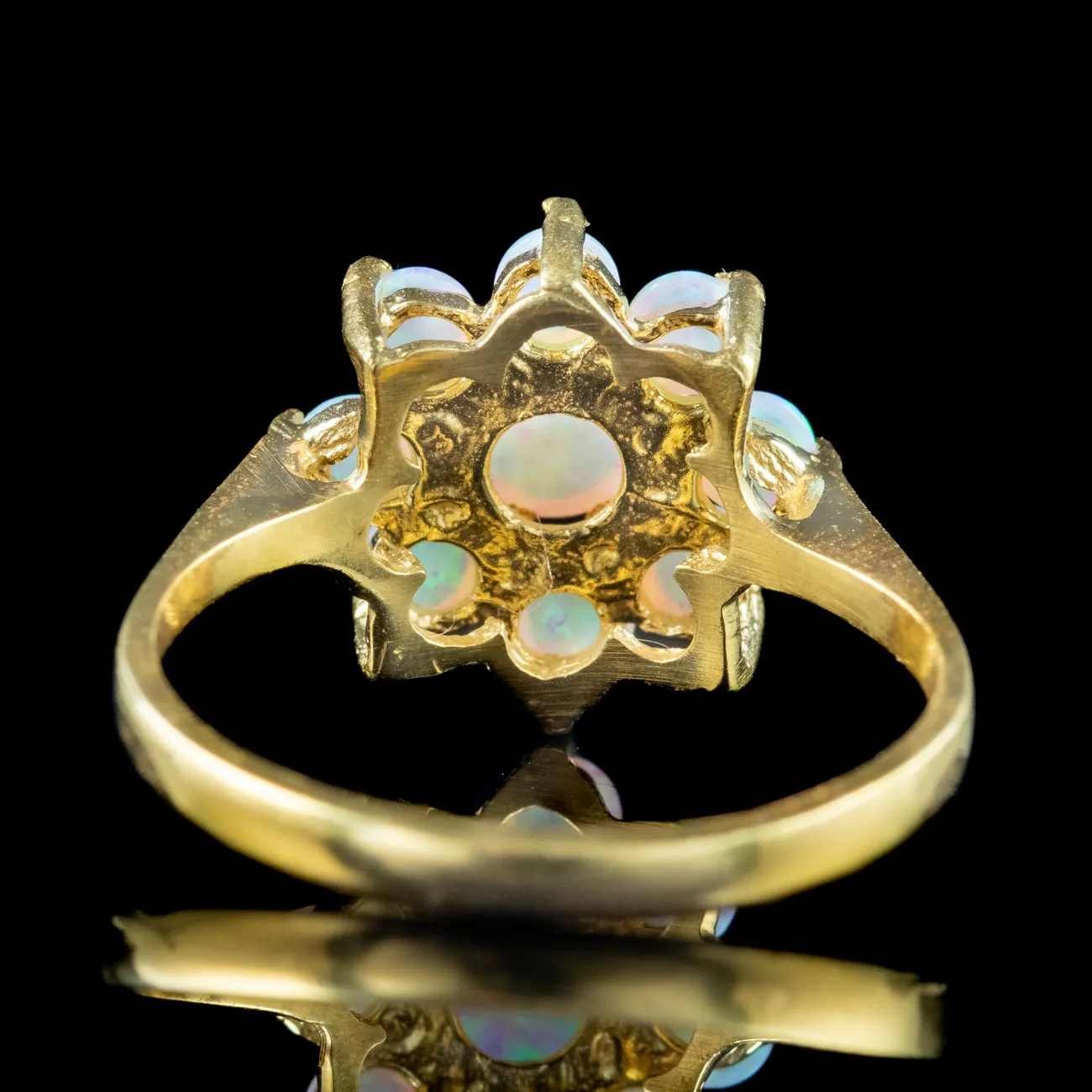 Victorian Style Opal Daisy Cluster Ring