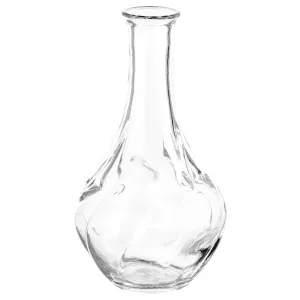 VILJESTARK Vase, Thin Neck Vase, Flower Pot, Table Vase for Decoration (Clear Glass - 17 cm)