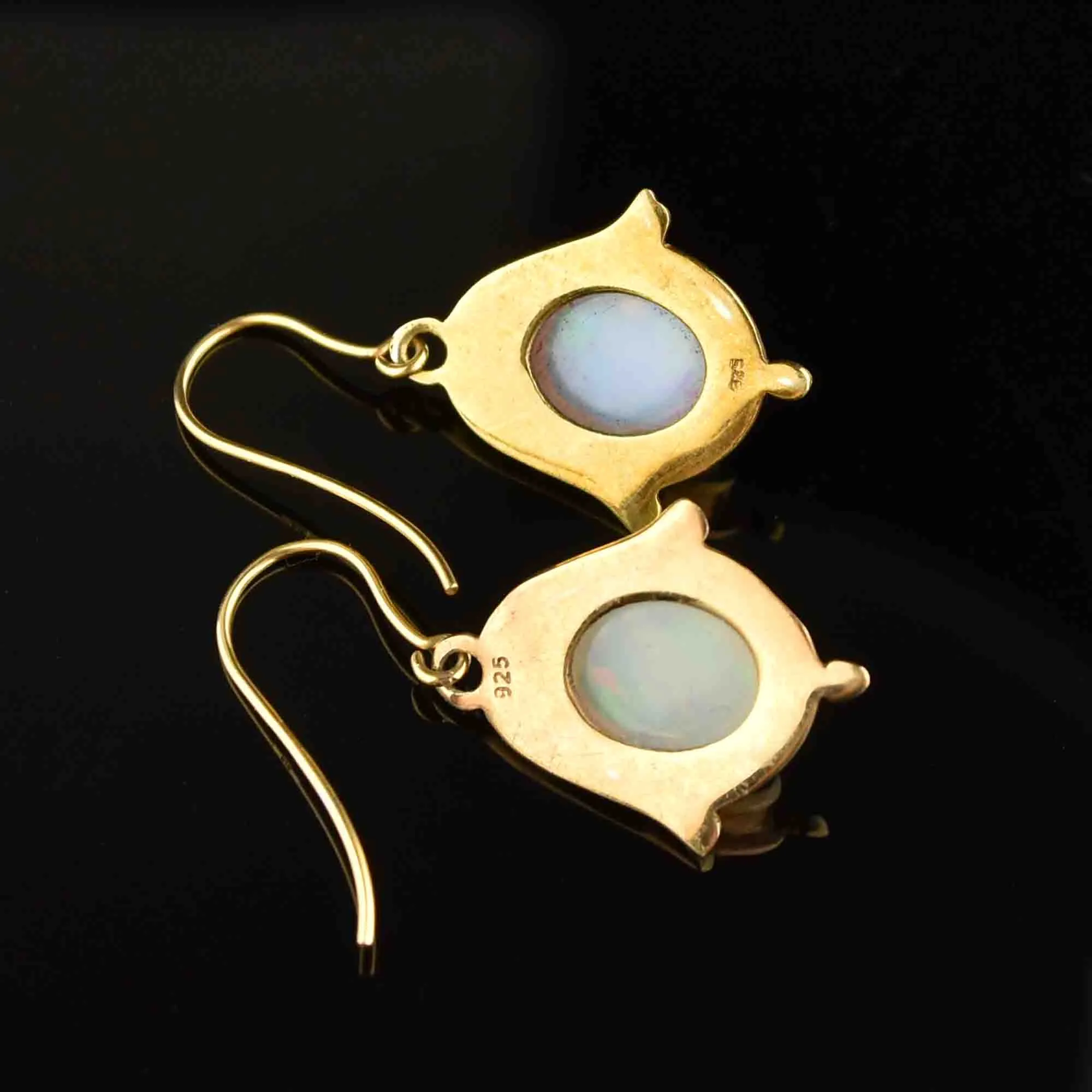 Vintage Art Nouveau Style Opal Earrings